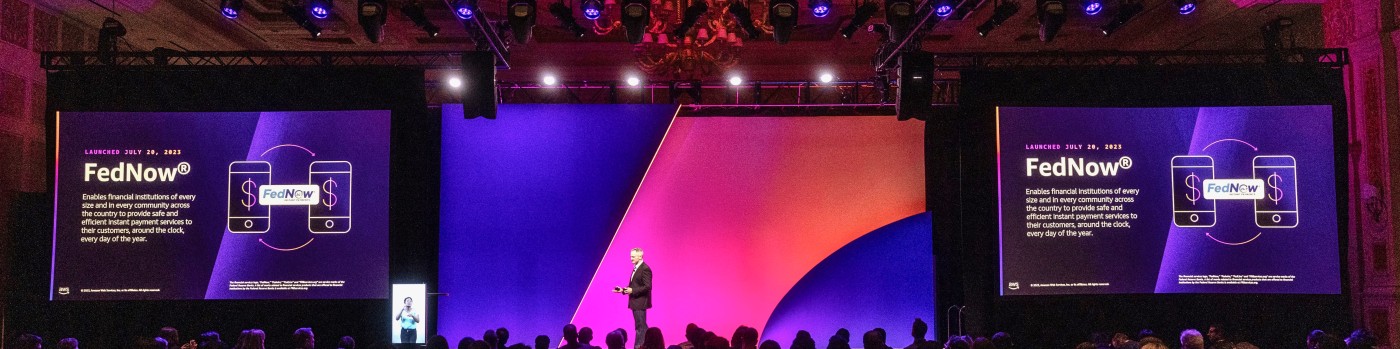 Dan Anthony speaking at AWS re:Invent