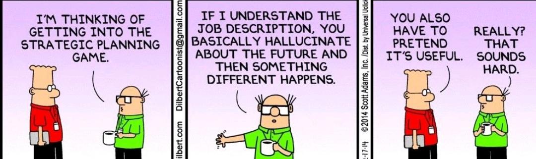 Dilbert cartoon about strategy
